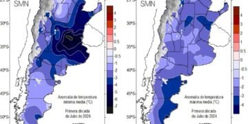 Las ciudades más frías de Argentina en el día de hoy