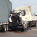 Accidente entre dos camiones en la Panamericana deja a un conductor herido y ocasiona severas demoras en el tráfico